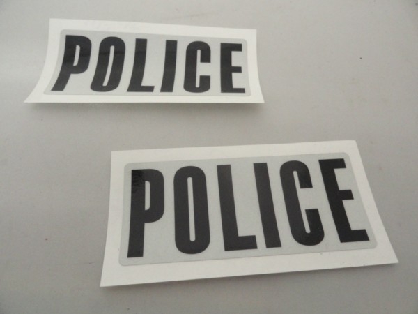 POLICE FENDER DECAL "REPRO''