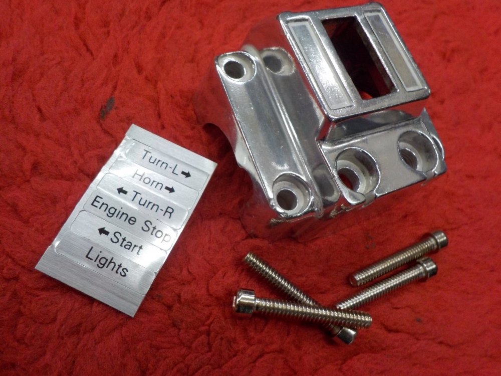 FL FX XL "NEW" POLISHED HANDLE BAR SWITCH COVER #71539-73