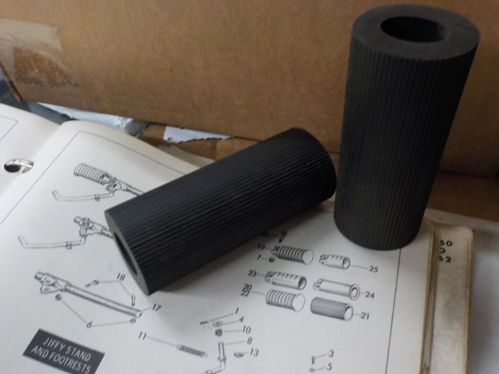 Hummer B-Model, Foot Rest Rubbers, 55 to 59, Remake, 50940-51