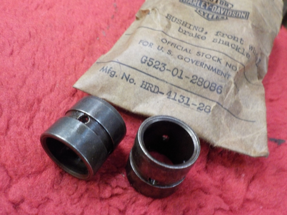 KNUCKLEHEAD UL VL JD "NEW OLD STOCK" (2) BRAKE SHACKLE BUSHINGS #4131-28