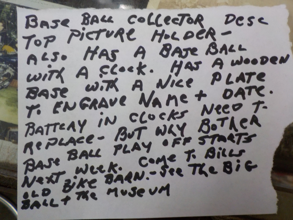 Baseball Collector Desktop Picture Holder - Image 2